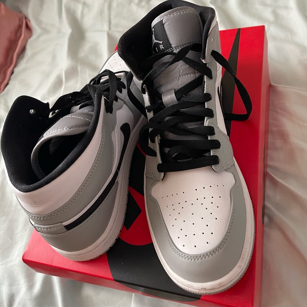 Gray Jordan 1 mids